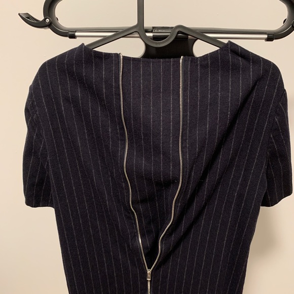 Everlane Pinstripe Navy Wool Top - Picture 5 of 5